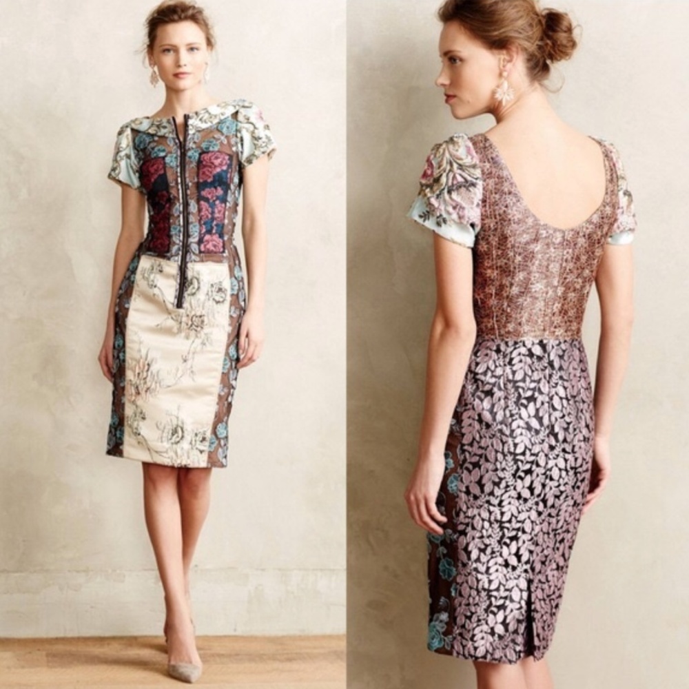 Anthropologie Byron Lars Pieced Brocade Dress